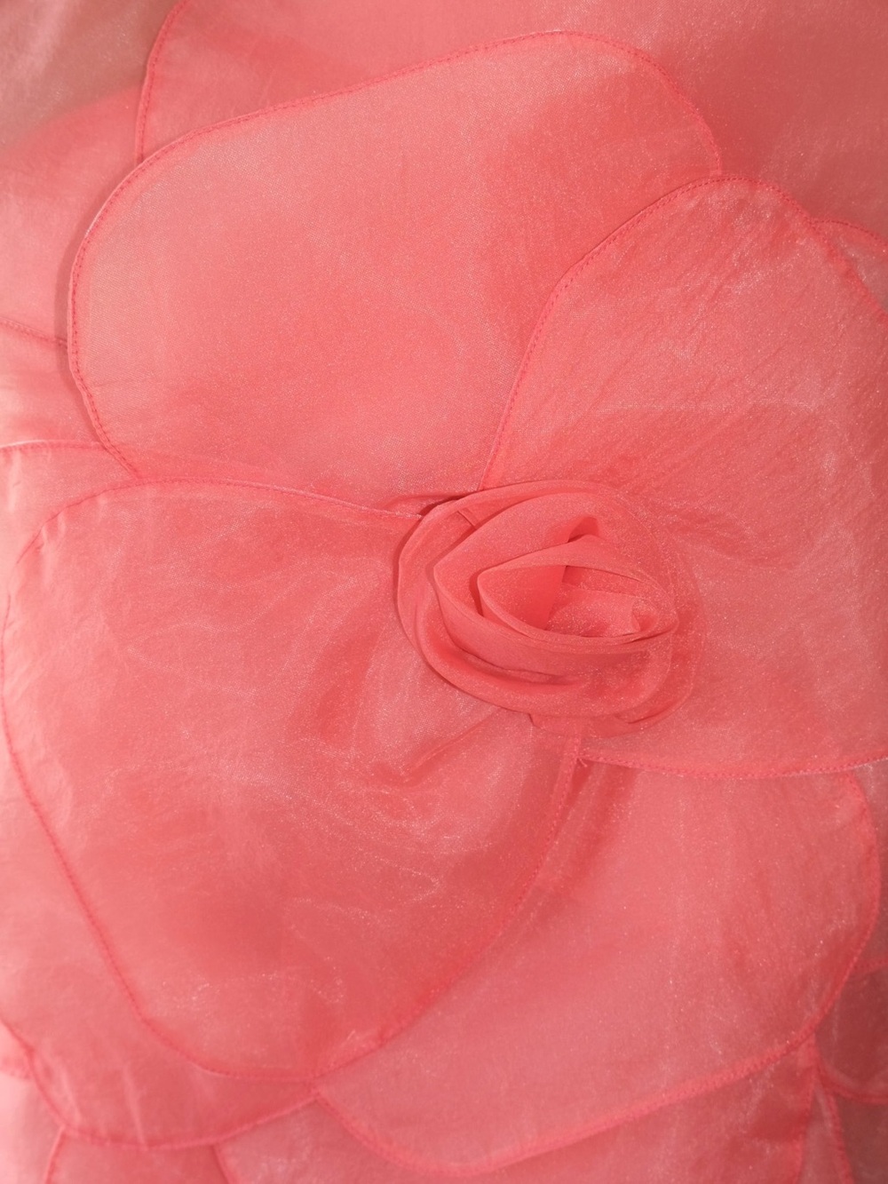 Coral Mini Floral 3D Dress - Picture 3 of 4